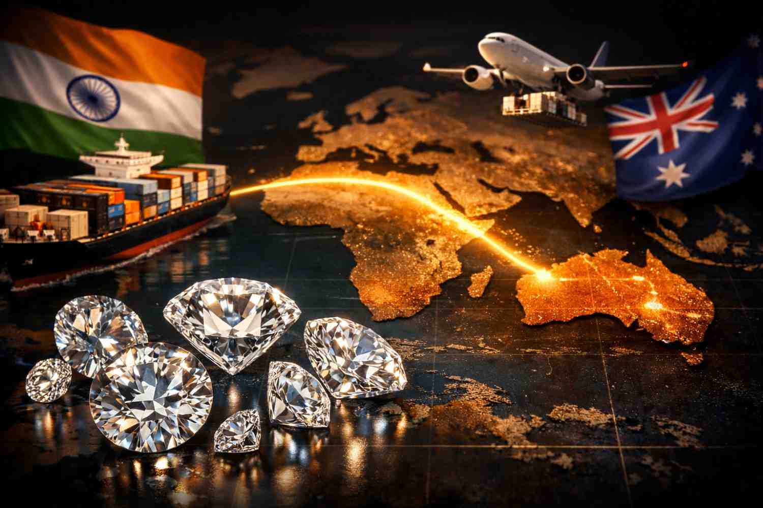 Wholesale diamonds from India to Australia — certified polished diamonds by Zahra Diamonds, Surat